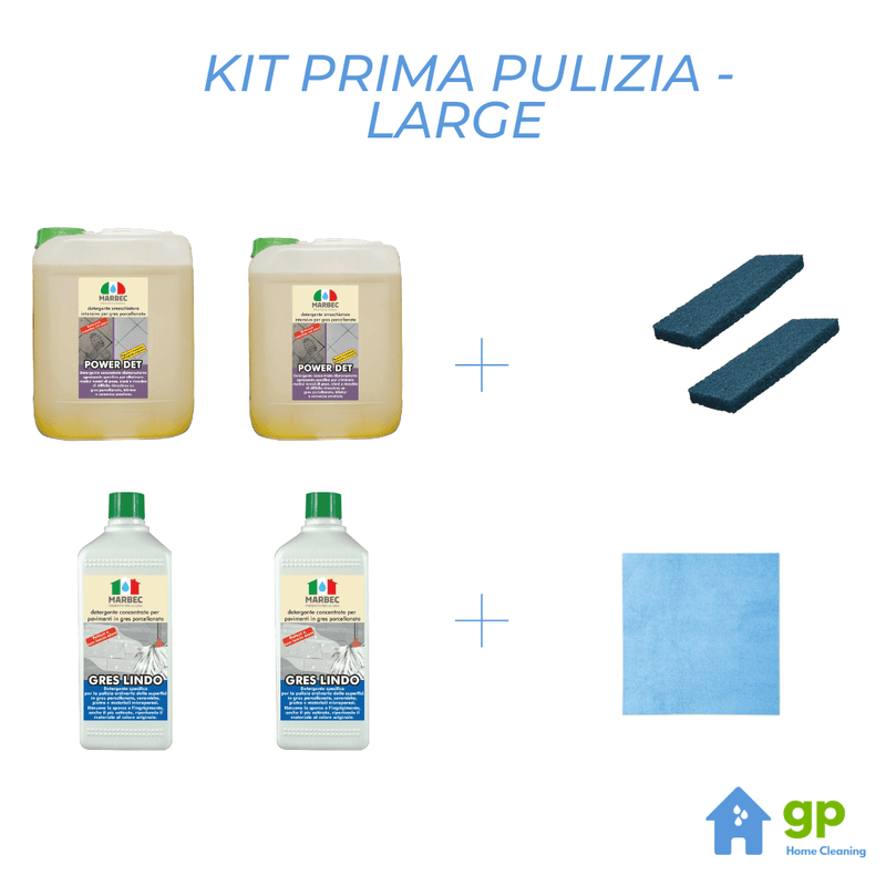 KIT PER LA PRIMA PULIZIA POST CANTIERE - LARGE